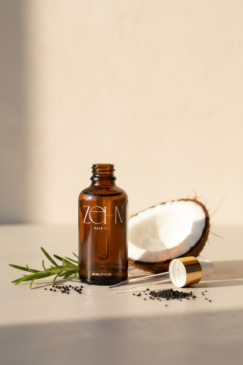 ZEHN Hair Oil with botanical ingredients